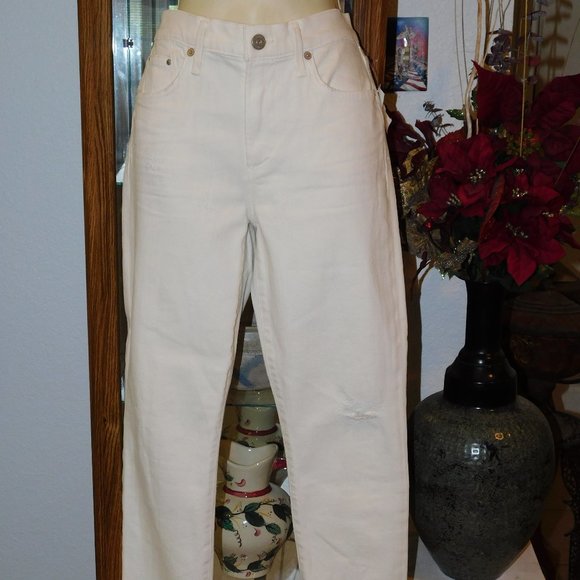 NWT $228 CITIZENS OF HUMANITY Off White Rocket Crop High Rise Skinny 27 - Picture 2 of 5